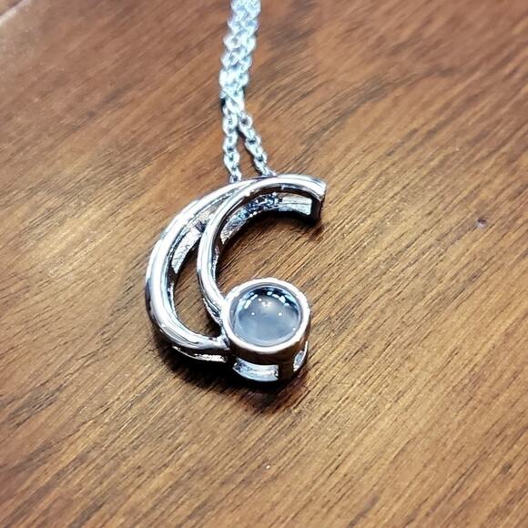 INITIAL JEWELED‎ necklace E T H C - Picture 11 of 15